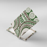 Hawaiian Hibiscus Tribal Vintage Motif Canvas Wall Art Ver 7 LT9 With Frame Green - Polynesian Pride