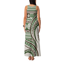 Hawaiian Hibiscus Tribal Vintage Motif Family Matching Tank Maxi Dress and Hawaiian Shirt Ver 7