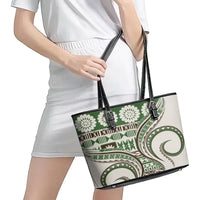 Hawaiian Hibiscus Tribal Vintage Motif Leather Tote Bag Ver 7 LT9 - Polynesian Pride