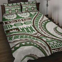 Hawaiian Hibiscus Tribal Vintage Motif Quilt Bed Set Ver 7 LT9 Green - Polynesian Pride