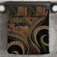 Hawaiian Hibiscus Tribal Vintage Motif Bedding Set Ver 8 LT9 Brown - Polynesian Pride