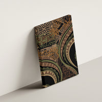 Hawaiian Hibiscus Tribal Vintage Motif Canvas Wall Art Ver 8 LT9 - Polynesian Pride
