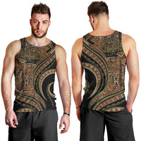 Hawaiian Hibiscus Tribal Vintage Motif Men Tank Top Ver 8 LT9 - Polynesian Pride