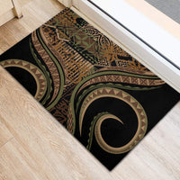 Hawaiian Hibiscus Tribal Vintage Motif Rubber Doormat Ver 8 LT9 - Polynesian Pride