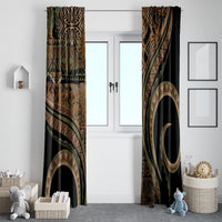 Hawaiian Hibiscus Tribal Vintage Motif Window Curtain Ver 8 LT9 - Polynesian Pride