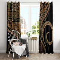 Hawaiian Hibiscus Tribal Vintage Motif Window Curtain Ver 8 LT9 - Polynesian Pride