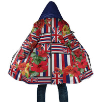 Hawaii Hibiscus Lei Cloak Hawaiian Flag Motif