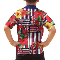 Hawaii Hibiscus Lei Hawaiian Shirt Hawaiian Flag Motif