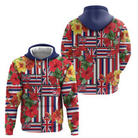 Hawaii Hibiscus Lei Hoodie Hawaiian Flag Motif LT9 - Polynesian Pride