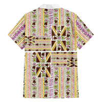 Hawaii Lokelani Pikake Lei Hawaiian Shirt Hawaiian Flag Motif LT9 - Polynesian Pride
