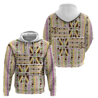 Hawaii Lokelani Pikake Lei Hoodie Hawaiian Flag Motif