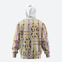 Hawaii Lokelani Pikake Lei Hoodie Hawaiian Flag Motif LT9 - Polynesian Pride