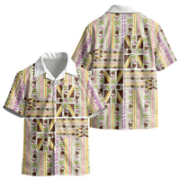 Hawaii Lokelani Pikake Lei Kid Hawaiian Shirt Hawaiian Flag Motif LT9 - Polynesian Pride