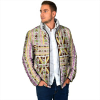 Hawaii Lokelani Pikake Lei Padded Jacket Hawaiian Flag Motif