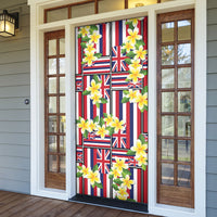 Hawaii Plumeria Lei Door Cover Hawaiian Flag Motif