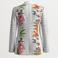 Hawaii Tropical Twist Lei Blazer Hawaiian Flag Motif