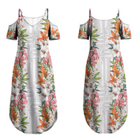 Hawaii Tropical Twist Lei Couples Matching Summer Maxi Dress and Hawaiian Shirt Hawaiian Flag Motif LT9