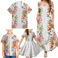 Hawaii Tropical Twist Lei Family Matching Summer Maxi Dress and Hawaiian Shirt Hawaiian Flag Motif LT9 - Polynesian Pride