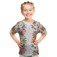 Hawaii Tropical Twist Lei Kid T Shirt Hawaiian Flag Motif