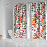 Hawaii Tropical Twist Lei Shower Curtain Hawaiian Flag Motif LT9 - Polynesian Pride