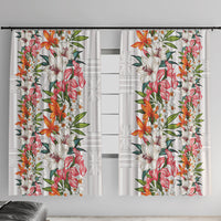 Hawaii Tropical Twist Lei Window Curtain Hawaiian Flag Motif