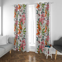 Hawaii Tropical Twist Lei Window Curtain Hawaiian Flag Motif