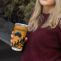 Australia New Zealand Rugby Tumbler Cup Aboriginal Wallabies and Maori Black Fern Gold Vibe