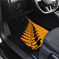 Australia New Zealand Rugby Car Mats Gold Aboriginal Wallabies and Maori Black Fern - Polynesian Pride