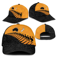 Australia New Zealand Rugby Classic Cap Gold Aboriginal Wallabies and Maori Black Fern LT9 - Polynesian Pride
