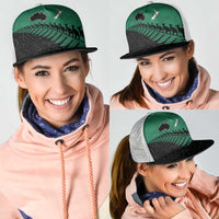 Australia New Zealand Rugby Mesh Trucker Cap Green Aboriginal Wallabies and Maori Black Fern LT9 - Polynesian Pride