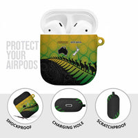 Australia New Zealand Rugby AirPods Case Gradient Aboriginal Wallabies and Maori Black Fern LT9 - Polynesian Pride