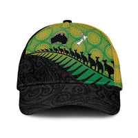 Australia New Zealand Rugby Classic Cap Gradient Aboriginal Wallabies and Maori Black Fern LT9 Universal Fit Gradient - Polynesian Pride