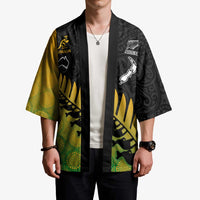 Australia New Zealand Rugby Kimono Gradient Aboriginal Wallabies and Maori Black Fern - Polynesian Pride