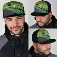 Australia New Zealand Rugby Mesh Trucker Cap Gradient Aboriginal Wallabies and Maori Black Fern LT9 - Polynesian Pride