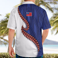 Ula Fala Red Samoa Chief Hawaiian Shirt Samoan Art Black Tribal
