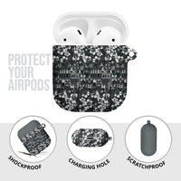 Black Hawaiian Tapa Tribal Hibiscus AirPods Case