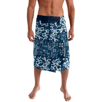 Blue Hawaiian Tapa Tribal Hibiscus Lavalava
