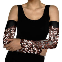 Burgundy Hawaiian Tapa Tribal Hibiscus Arm Sleeves