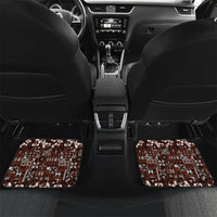 Burgundy Hawaiian Tapa Tribal Hibiscus Car Mats