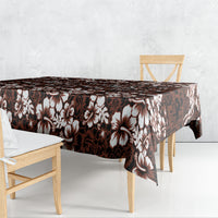 Burgundy Hawaiian Tapa Tribal Hibiscus Tablecloth