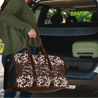 Burgundy Hawaiian Tapa Tribal Hibiscus Travel Bag