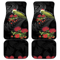 Meri Kirihimete Kakapo Car Mats Black Silver Fern Christmas Vibe LT9 - Polynesian Pride