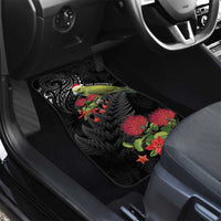Meri Kirihimete Kakapo Car Mats Black Silver Fern Christmas Vibe LT9 - Polynesian Pride