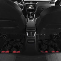 Meri Kirihimete Kakapo Car Mats Black Silver Fern Christmas Vibe LT9 Set 2pcs - Back Black - Polynesian Pride
