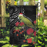 Meri Kirihimete Kakapo Garden Flag Black Silver Fern Christmas Vibe LT9 Garden Flag Black - Polynesian Pride