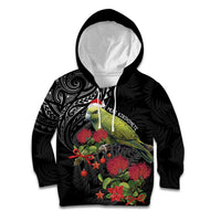 Meri Kirihimete Kakapo Kid Hoodie Black Silver Fern Christmas Vibe