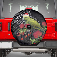 Meri Kirihimete Kakapo Spare Tire Cover Black Silver Fern Christmas Vibe LT9 - Polynesian Pride