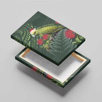 Meri Kirihimete Kakapo Canvas Wall Art Green Silver Fern Christmas Vibe LT9 - Polynesian Pride