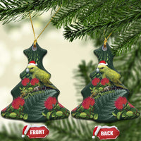Meri Kirihimete Kakapo Ceramic Ornament Green Silver Fern Christmas Vibe LT9 Christmas Tree Green - Polynesian Pride
