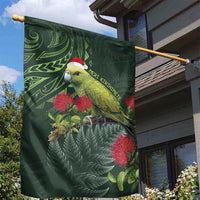 Meri Kirihimete Kakapo Garden Flag Green Silver Fern Christmas Vibe LT9 - Polynesian Pride